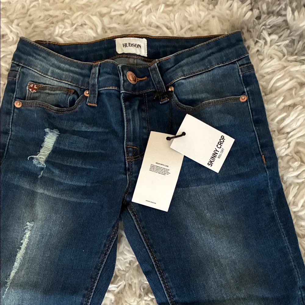 Hudson Jeans Dark Blue Distressed Kids Jeans - Picture 2 of 6